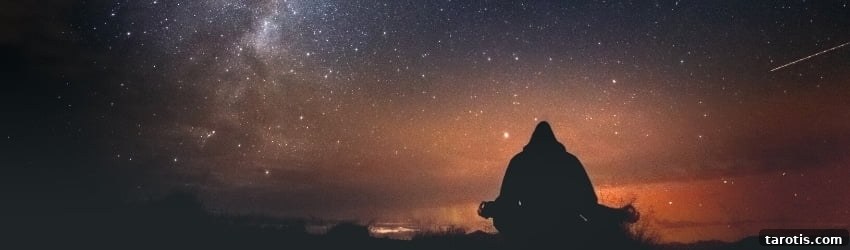Weekly Astrology Forecast: June 14–20, 2021 — Your Star Guide 2 A person meditates against a galaxy sunset.