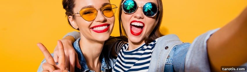 Pisces Rising Explained: Meaning, Traits & Spiritual Insights 2 two girls in funky outfits smiling