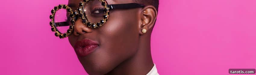 Aquarius Rising: Meaning, Traits & Spiritual Insights in Astrology 2 Beautiful african girl portrait wearing odd glasses and smiling