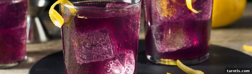New Year’s Eve Cocktails Matched to Your Zodiac Sign 9 purple rain cocktail